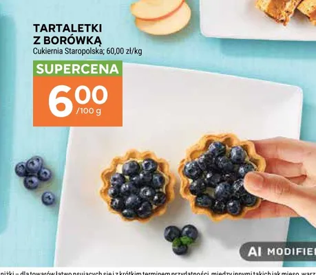 Tartaletki z borówką Cukiernia Staropolska promocja w Stokrotka