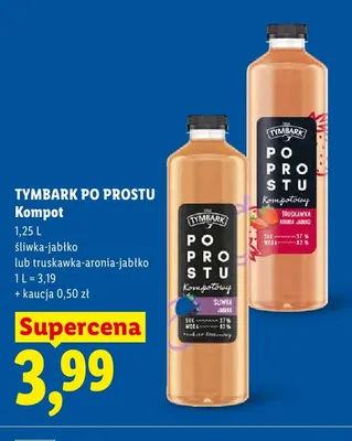 Kompot Tymbark Po Prostu Śliwka-Jabłko promocja w Lidl