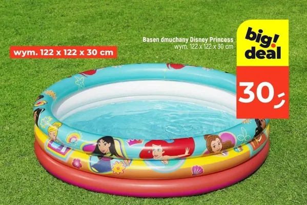 Basen dmuchany Disney Princess 122x122x30cm promocja w Dealz