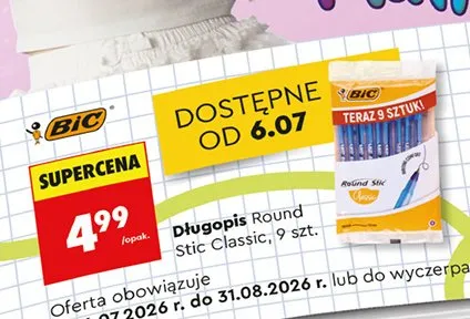 Długopis BIC Round Stic Classic promocja w Biedronka