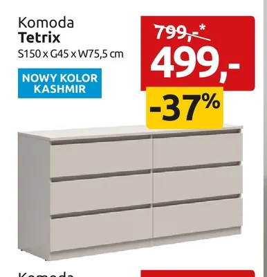 Komoda Tetrix promocja w Black Red White