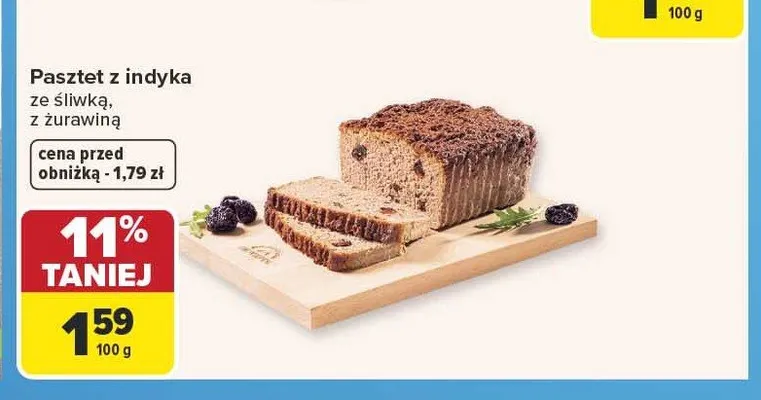 Pasztet z indyka z żurawiną Indykpol promocja w Carrefour