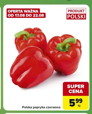 Polska papryka czerwona promocja w Carrefour Express