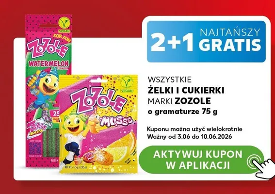 Żelki Zozole Watermelon promocja w Kaufland