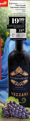 Wino czerwone Vezzani Negroamaro Salento wytrawne promocja w POLOmarket