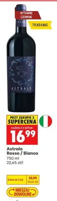 Wino wytrawne czerwone Astrale Rosso promocja w Biedronka