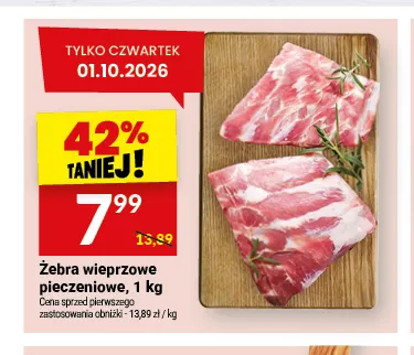 Żebra wieprzowe pieczeniowe promocja w Twój Market