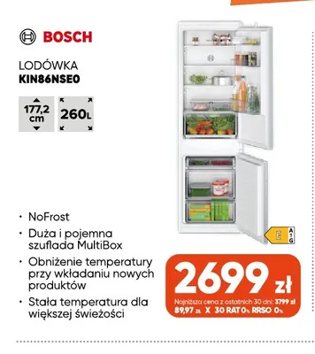 Lodówka KIN86NSE0 Bosch promocja w Max Elektro