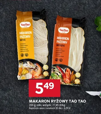 Makaron ryżowy nitki Tao promocja w Stokrotka