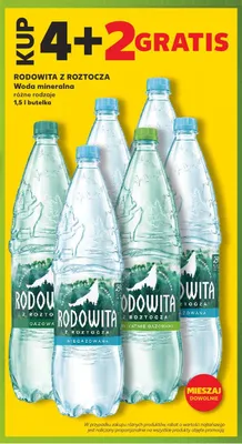 Woda mineralna delikatnie gazowana Rodowita z Roztocza promocja w Kaufland