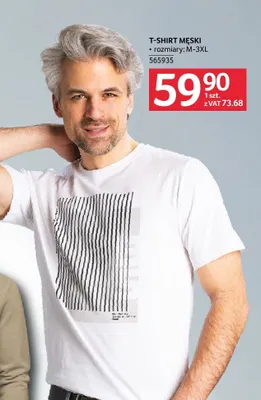 T-shirt męski rozmiary M-3XL promocja w Selgros