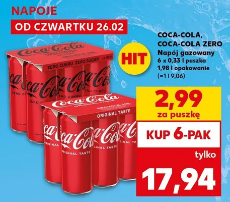 Napój gazowany Coca-Cola, Coca-Cola Zero promocja w Kaufland