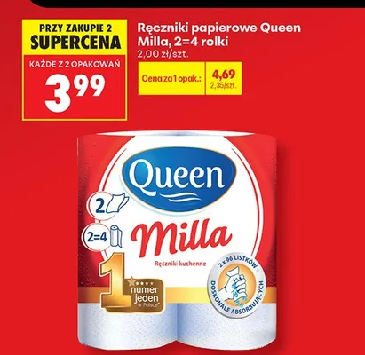 Ręczniki papierowe Queen Milla promocja w Biedronka