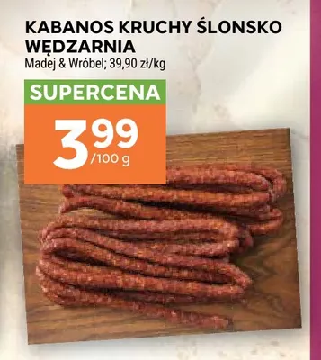 Kabanos kruchy Ślonsko Wędzarnia Madej & Wróbel promocja w Stokrotka