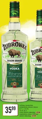 Wódka smakowa Żubrówka Bison Grass promocja w Dino