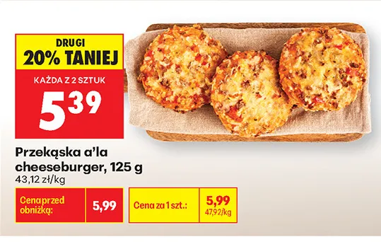 Przekąska a'la cheeseburger Biedronka promocja w Biedronka