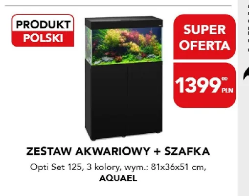 Zestaw akwariowy + szafka Aquael Opti Set 125 81x36x51cm promocja w Aquael zoo
