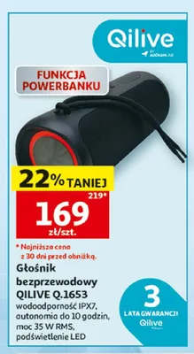 Głośnik bezprzewodowy Qilive Q.1653 promocja w Auchan