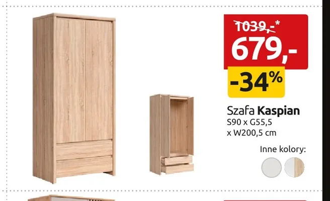 Szafa Kaspian promocja w Black Red White