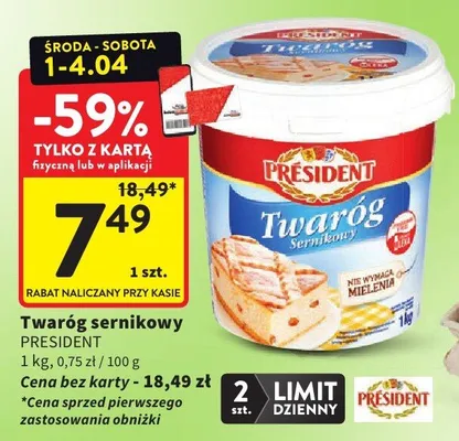 Twaróg sernikowy promocja w Intermarche