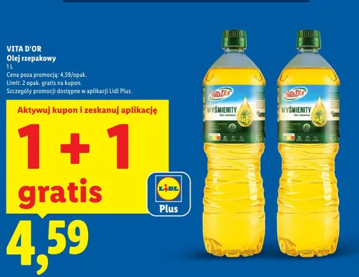 Olej rzepakowy Vita D'or Wyśmienity promocja w Lidl