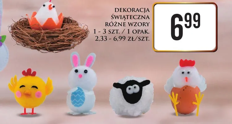 Dekoracja świąteczna różne wzory promocja w Dino
