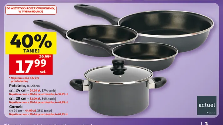 Patelnia śr. 24cm promocja w Auchan