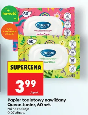 Papier toaletowy nawilżany Junior Care promocja w Biedronka