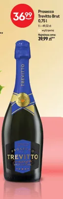 Wino musujące Prosecco Trevitto Brut wytrawne promocja w Żabka