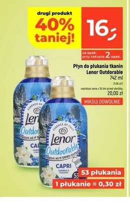 Płyn do płukania tkanin Lenor Outdoorable Fresh Wind promocja w Dealz