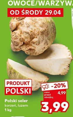 Seler korzeń luzem polski promocja w Kaufland