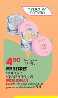Sypki pigment My Secret Season's promocja w Drogerie Natura