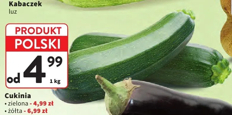 Cukinia żółta luz promocja w Intermarche
