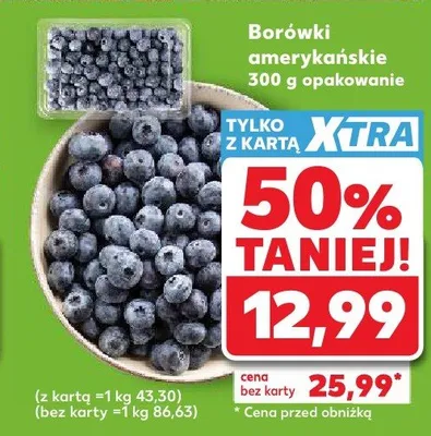 Borówki amerykańskie promocja w Kaufland