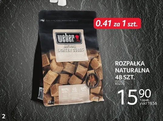 Rozpałka naturalna Weber promocja w Selgros