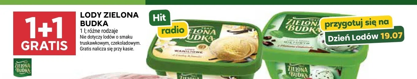 Lody waniliowe Zielona Budka promocja w Stokrotka