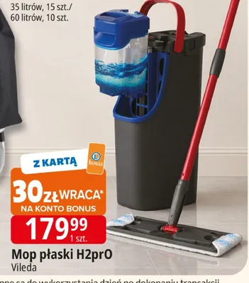 Mop płaski H2prO Vileda promocja w Leclerc