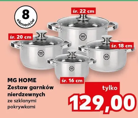Zestaw garnków nierdzewnych promocja w Kaufland