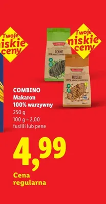 Makaron 100% warzywny Combino Fusilli promocja w Lidl