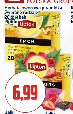 Herbata owocowa piramidka Lipton Lemon promocja w Kupiec