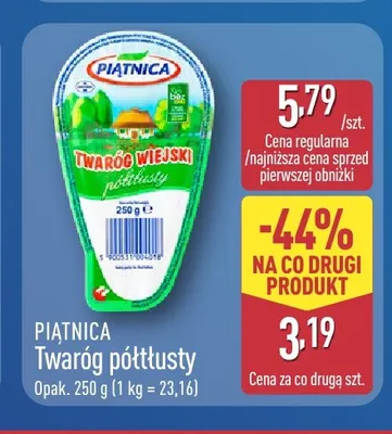 Twaróg półtłusty Piątnica promocja w Aldi