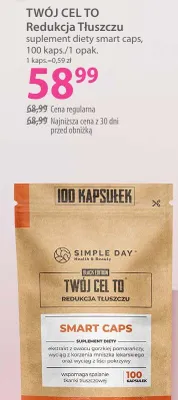 Suplement diety smart caps Redukacja Tłuszczu promocja w Hebe