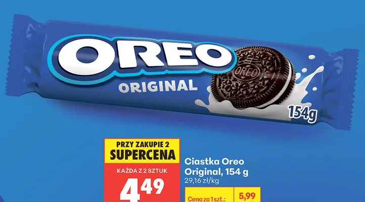 Ciastka Oreo Original promocja w Biedronka
