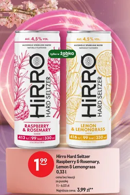 Hard seltzer Lemon & Lemongrass promocja w Żabka