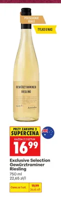 Wino białe Exclusive Selection Gewürztraminer Riesling promocja w Biedronka