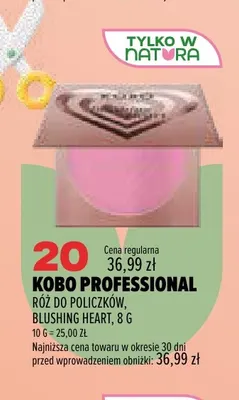 Róż do policzków Blushing Heart Kobo Professional promocja w Drogerie Natura