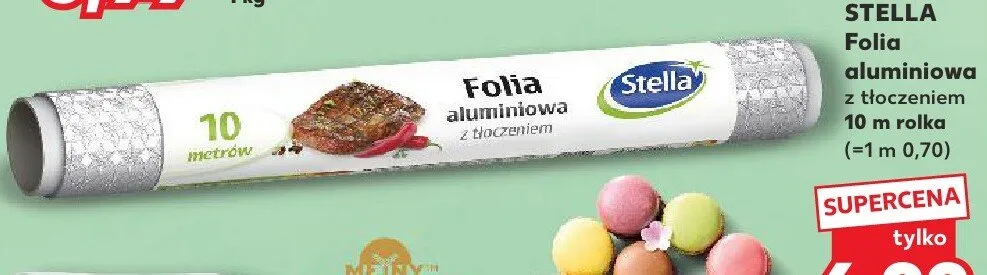 Folia aluminiowa z tłoczeniem promocja w Kaufland