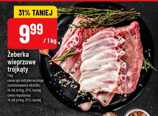 Żeberka wieprzowe trójkąty promocja w POLOmarket