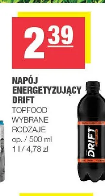 Napój energetyzujący Drift promocja w SPAR
