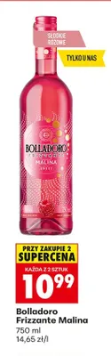 Wino Bolladoro Frizzante Malina słodkie różowe promocja w Biedronka